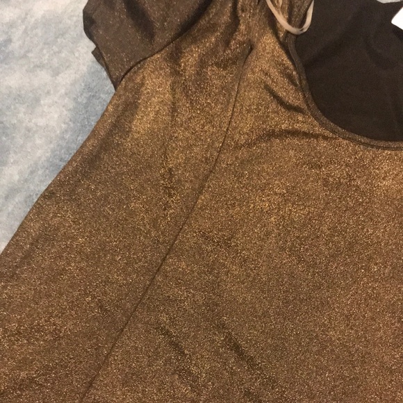 • bronze shimmery tunic length top • - Picture 6 of 7